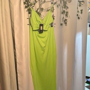 Fashion Nova 2piece Lime Green Dress